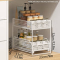 Pull Out Storage Shelf 2 Tier Kitchen Organiser for Under Sink and Pantry Cupboards - view 3
