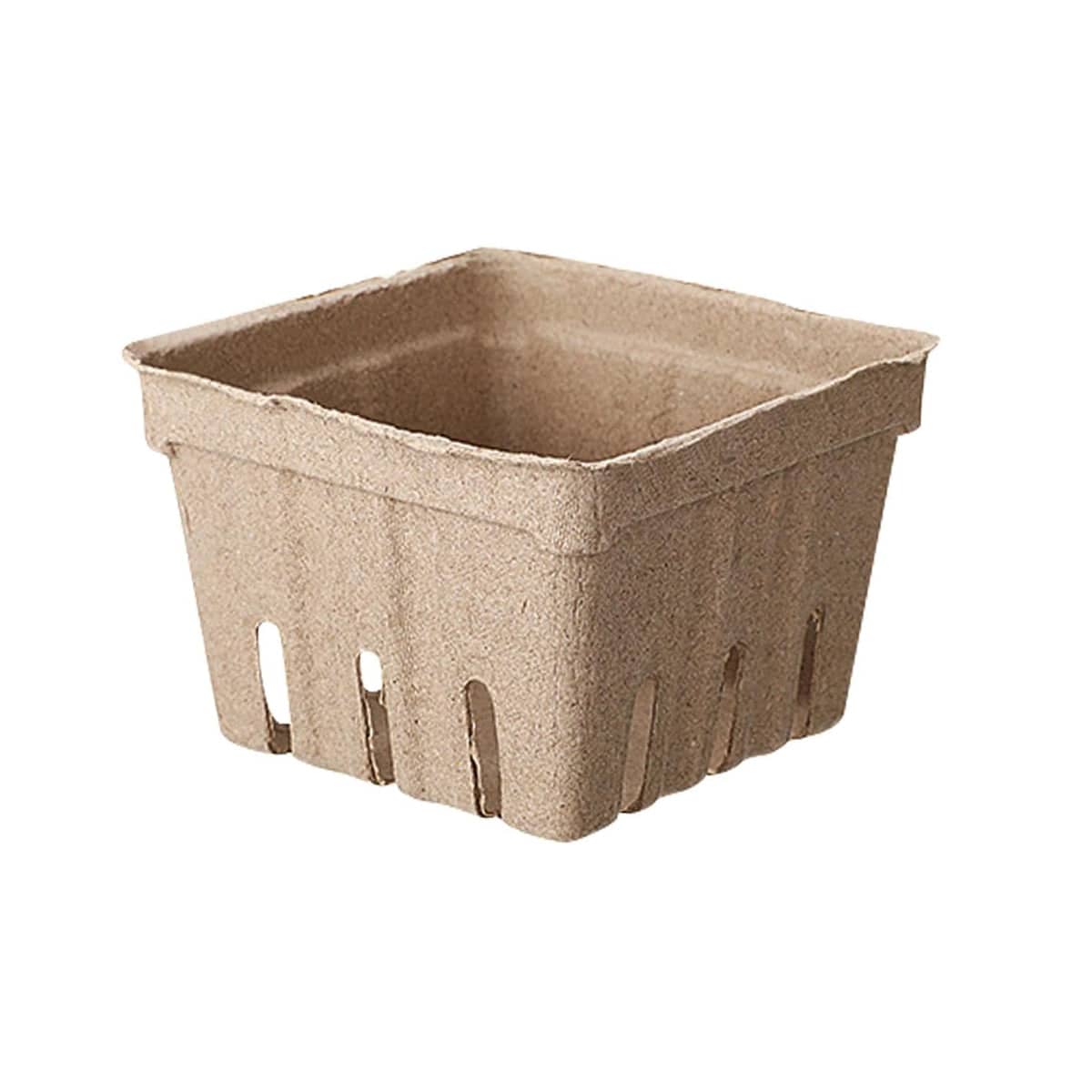 Pulp Fruit Box Pack of 60 Eco Friendly Storage Basket - Small 9.5 x 9.5 x 4.5 cm