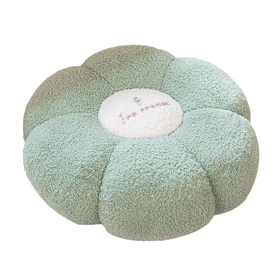 Pumpkin Floor Cushion - Thick Tatami Window Seat Pad, Green