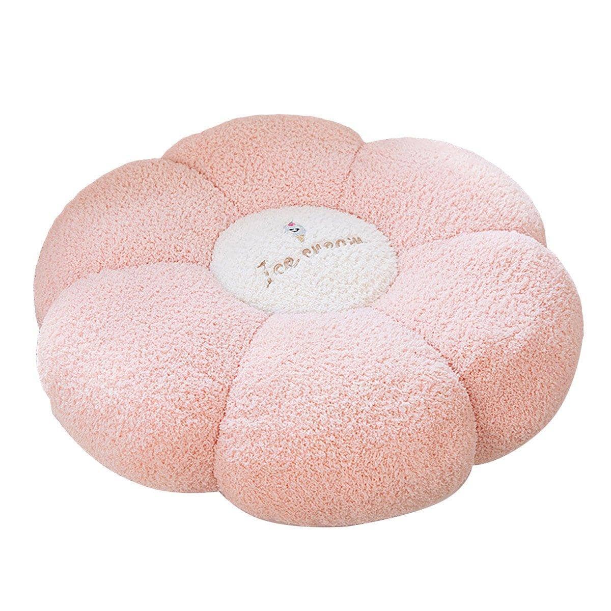 Pumpkin Floor Cushion - Thick Tatami Window Seat Pad, Pink