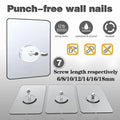 Punch-Free Self-Adhesive Wall Hooks, Pack of 10 - 14 mm Screw - view 2