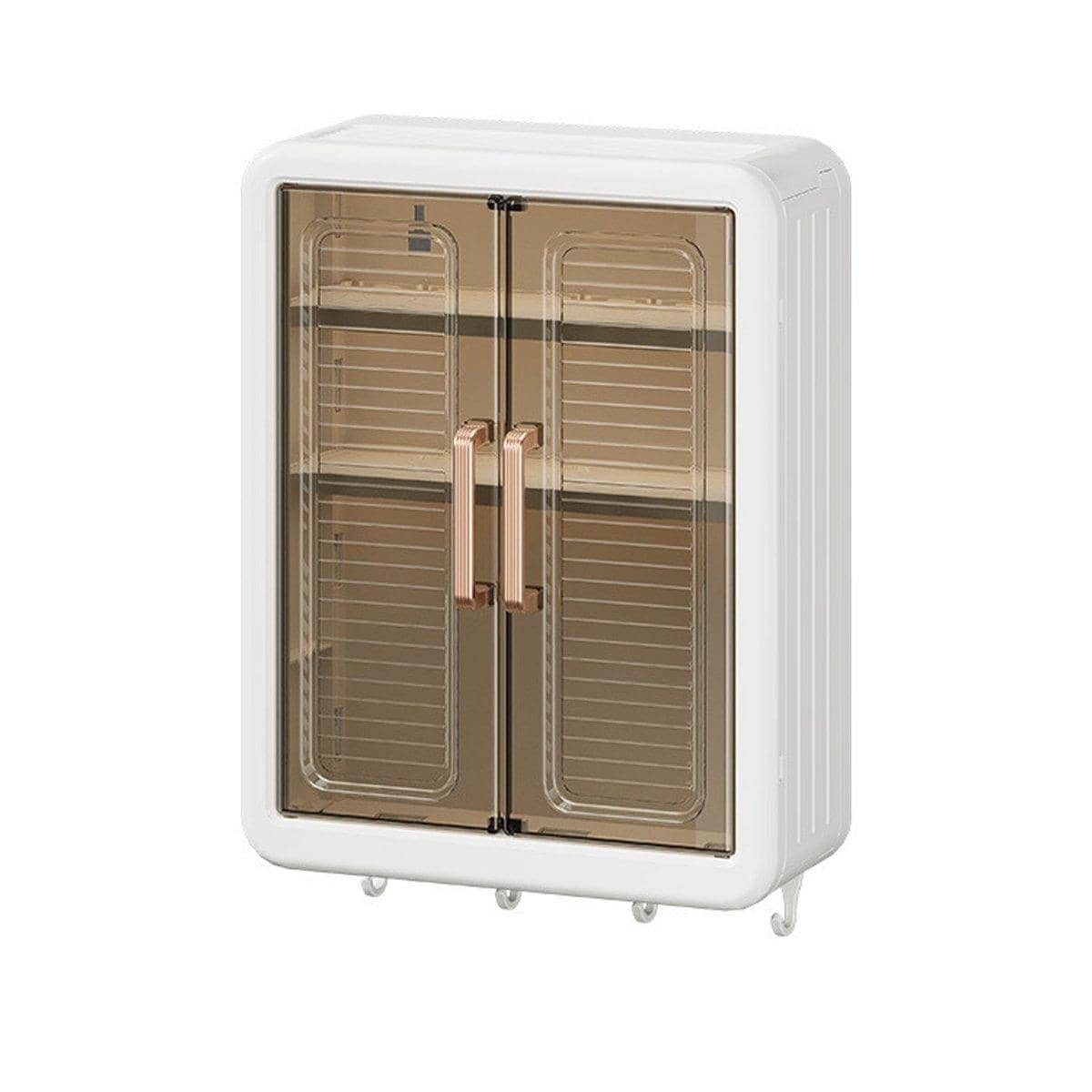 Punch-Free Wall Mounted Bathroom Storage Cabinet - Cream - view 2