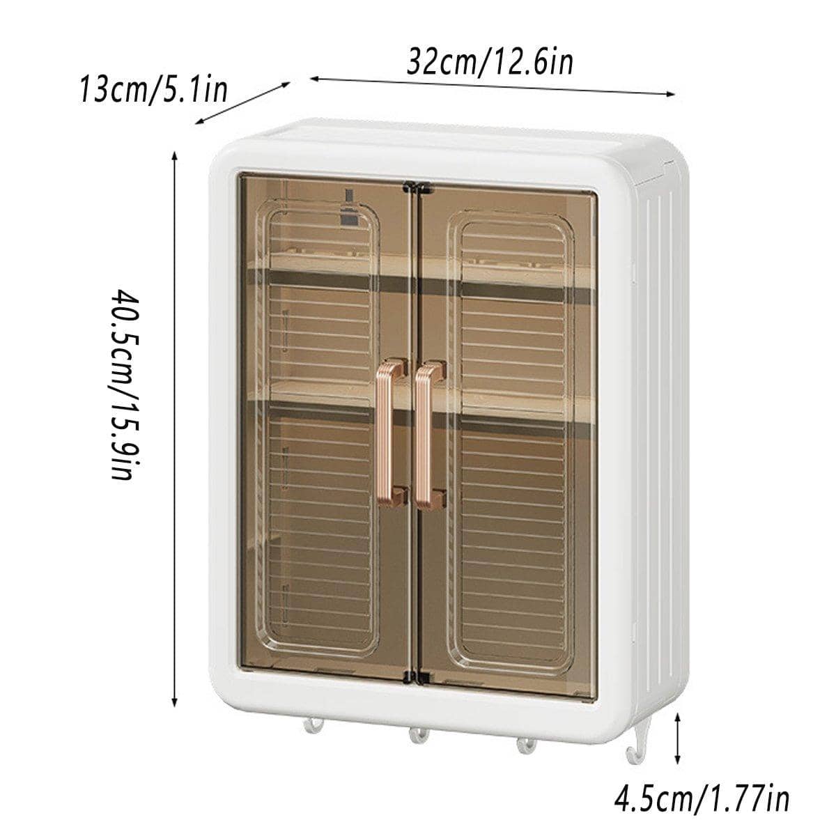Punch-Free Wall Mounted Bathroom Storage Cabinet - Cream - view 3