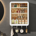 Punch-Free Wall Mounted Bathroom Storage Cabinet - Cream - view 4