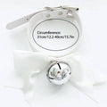 Punk Style Bow Bell Choker, Adjustable PU Leather Collar - White - view 4