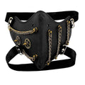 Punk Style Chain Mask in PU Leather, Gothic Party Face Cover for Cosplay - view 2