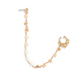 Punk Style Chain Nose Clip and Earring for Women - Gold Stars