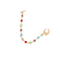 Punk Style Chain Nose Clip and Earring for Women - Multicolour Round Beads