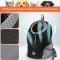 Puppy Travel Mesh Pet Dog Carrier Backpack Front Shoulder Bag, Size S (34 x 30 cm) - Blue - view 5