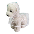 Puppy Waterproof Dog Raincoat Jacket - White, Size M (Length 27 cm)