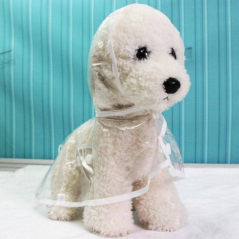 Puppy Waterproof Dog Raincoat Jacket - White, Size M (Length 27 cm) - view 4