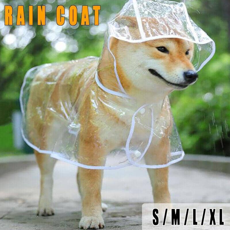 Puppy Waterproof Dog Raincoat - Size L (Chest 50 cm), White - view 2