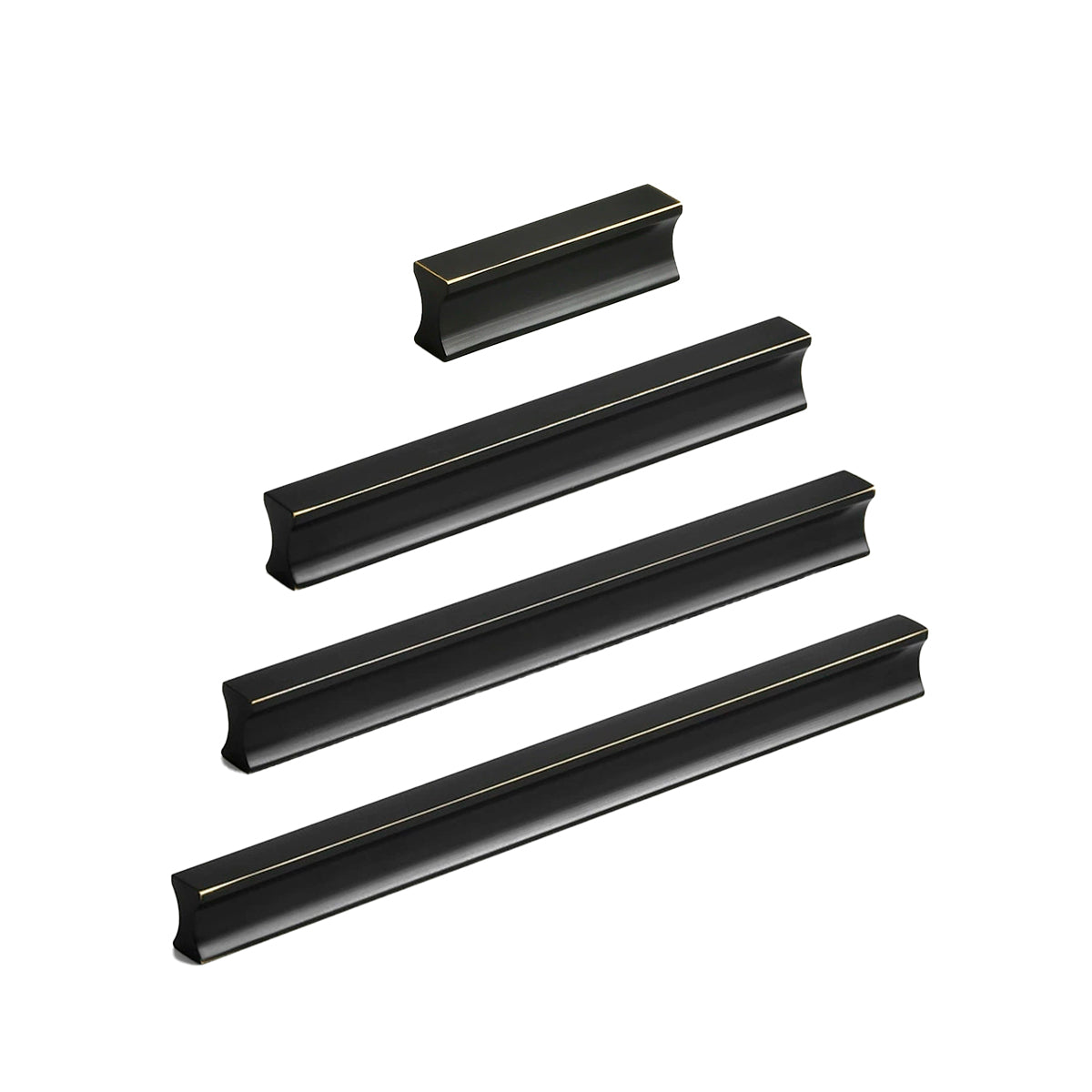 Pure Copper Cabinet Handle - Black Bronze, 160mm Hole Spacing - view 3