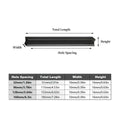 Pure Copper Cabinet Handle - Black Bronze, 96mm Hole Spacing - view 4