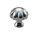 Pure Copper Wardrobe Drawer Knob, Bright Silver - Pumpkin Shape, 30 mm