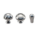 Pure Copper Wardrobe Drawer Knob, Bright Silver - Pumpkin Shape, 30 mm - view 3