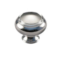 Pure Copper Wardrobe Drawer Knob, Bright Silver - Round Shape, 32 mm