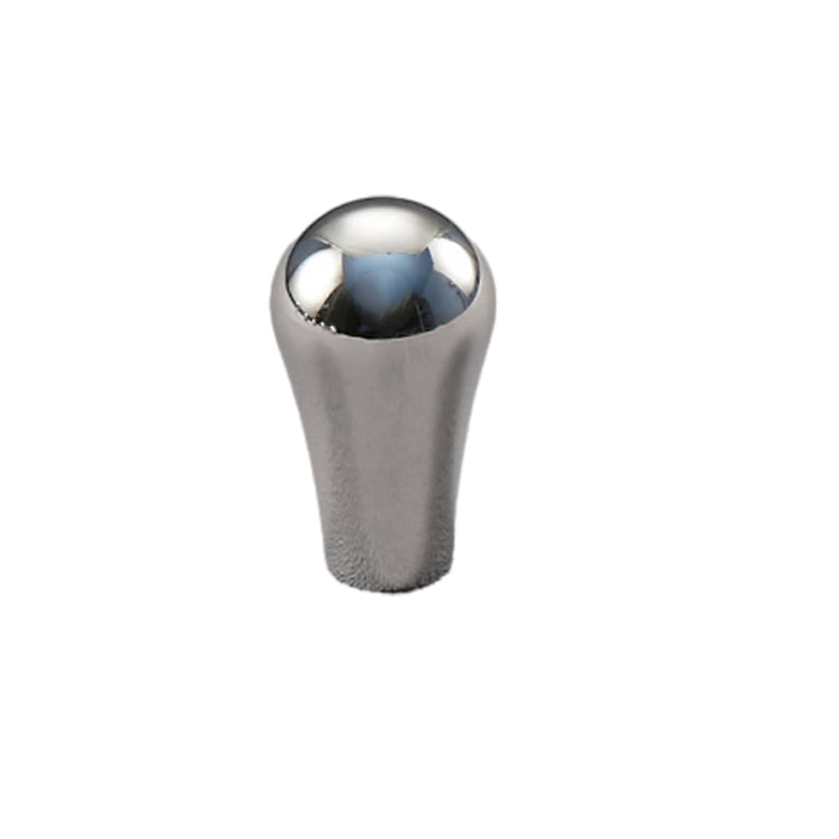 Pure Copper Wardrobe Drawer Knob, Bright Silver - Water Drop Shape, 17 mm