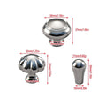 Pure Copper Wardrobe Drawer Knob, Bright Silver - Water Drop Shape, 17 mm - view 4