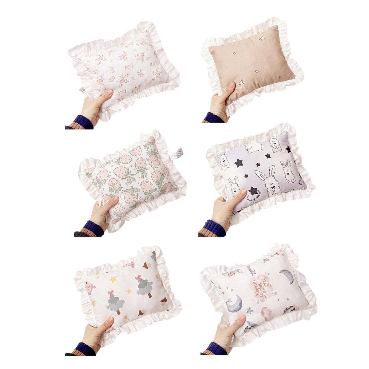 Pure Cotton Lace Pillow for Small Dogs and Cats - White Strawberry - view 3