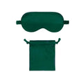 Pure Soft Silk Sleep Eye Mask Blindfold for Travel and Relaxing - Dark Green