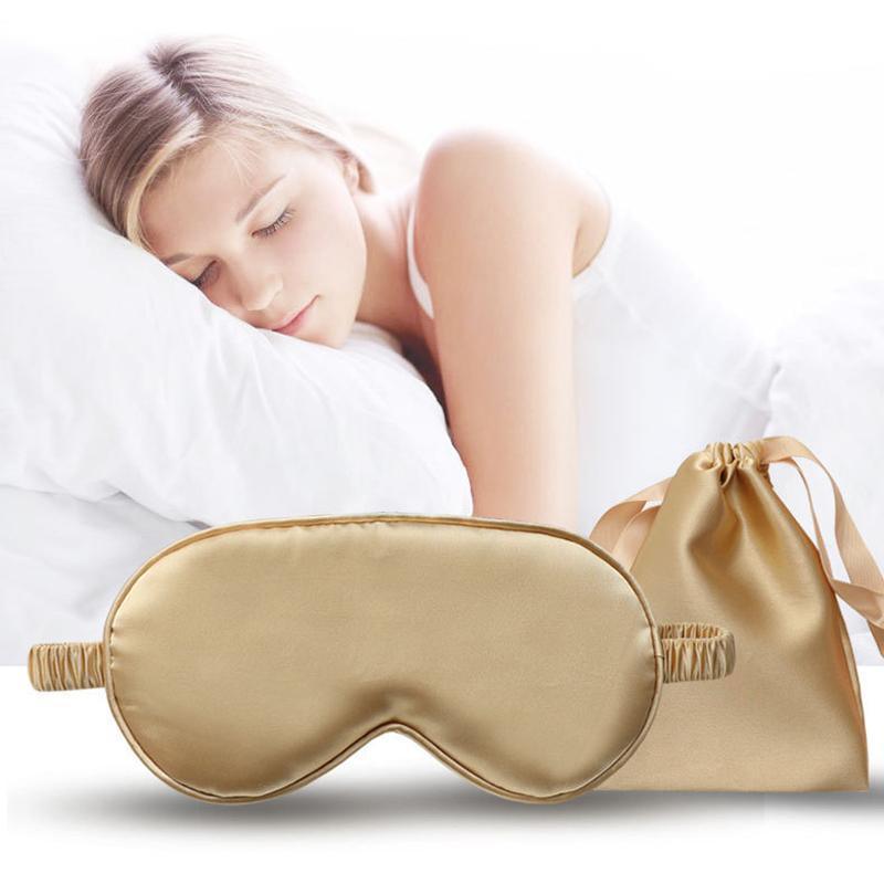 Pure Soft Silk Sleep Eye Mask Blindfold for Travel and Relaxing - Green - view 4