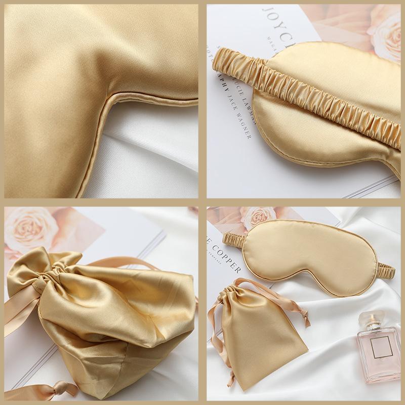 Pure Soft Silk Sleep Eye Mask Blindfold for Travel and Relaxing - Grey - view 14