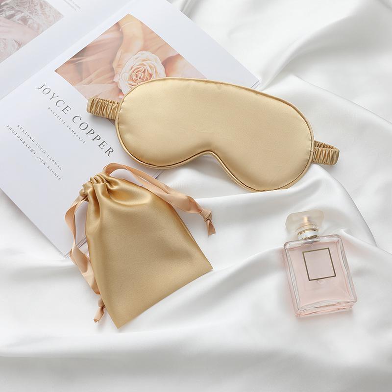 Pure Soft Silk Sleep Eye Mask Blindfold for Travel and Relaxing - Navy - view 24