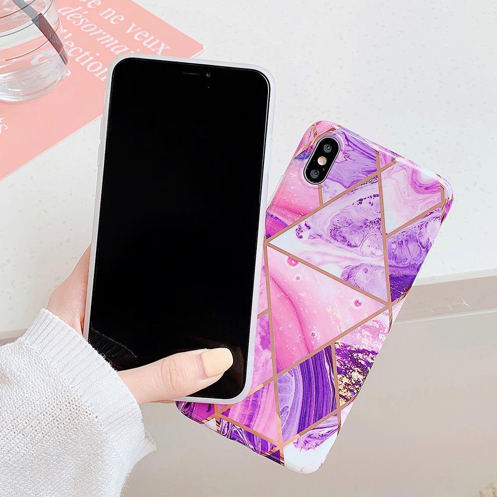 Purple Marble Shockproof Silicone Phone Case - For iPhone 11 - view 10