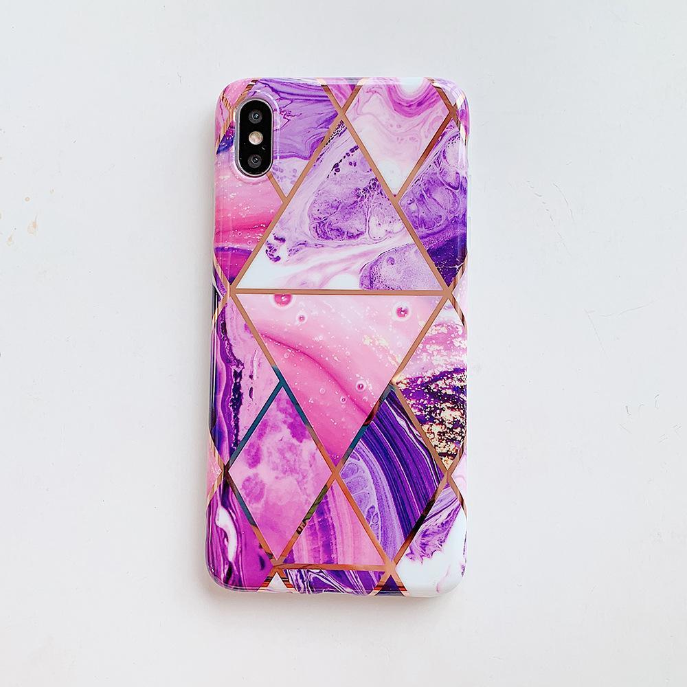 Purple Marble Shockproof Silicone Phone Case - For iPhone 12Mini - view 7
