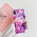 Purple Marble Shockproof Silicone Phone Case - iPhone 13 Pro - view 5