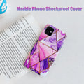 Purple Marble Shockproof Silicone Phone Case - For iPhone 14 Pro Max - view 2