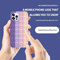 Purple-Pink Pop Fidget Push Bubble Silicone Phone Case - iPhone 13Pro - view 6