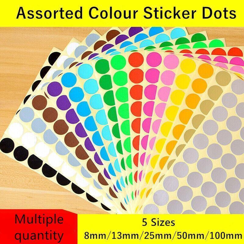 Purple Round Sticker Dots Adhesive Labels - 100mm, 2 Dots - view 2