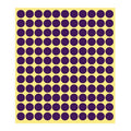 Purple Round Sticker Dots Adhesive Labels - 13mm, 132 Dots, 1 Sheet