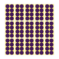 Purple Round Sticker Dots Adhesive Labels - 50mm, 8 Dots, 15 Sheets
