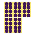 Purple Round Sticker Dots Adhesive Labels - 50mm, 8 Dots, 5 Sheets