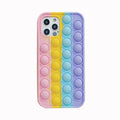 Push Bubble Silicone Phone Case for iPhone 11 Pro - Rainbow