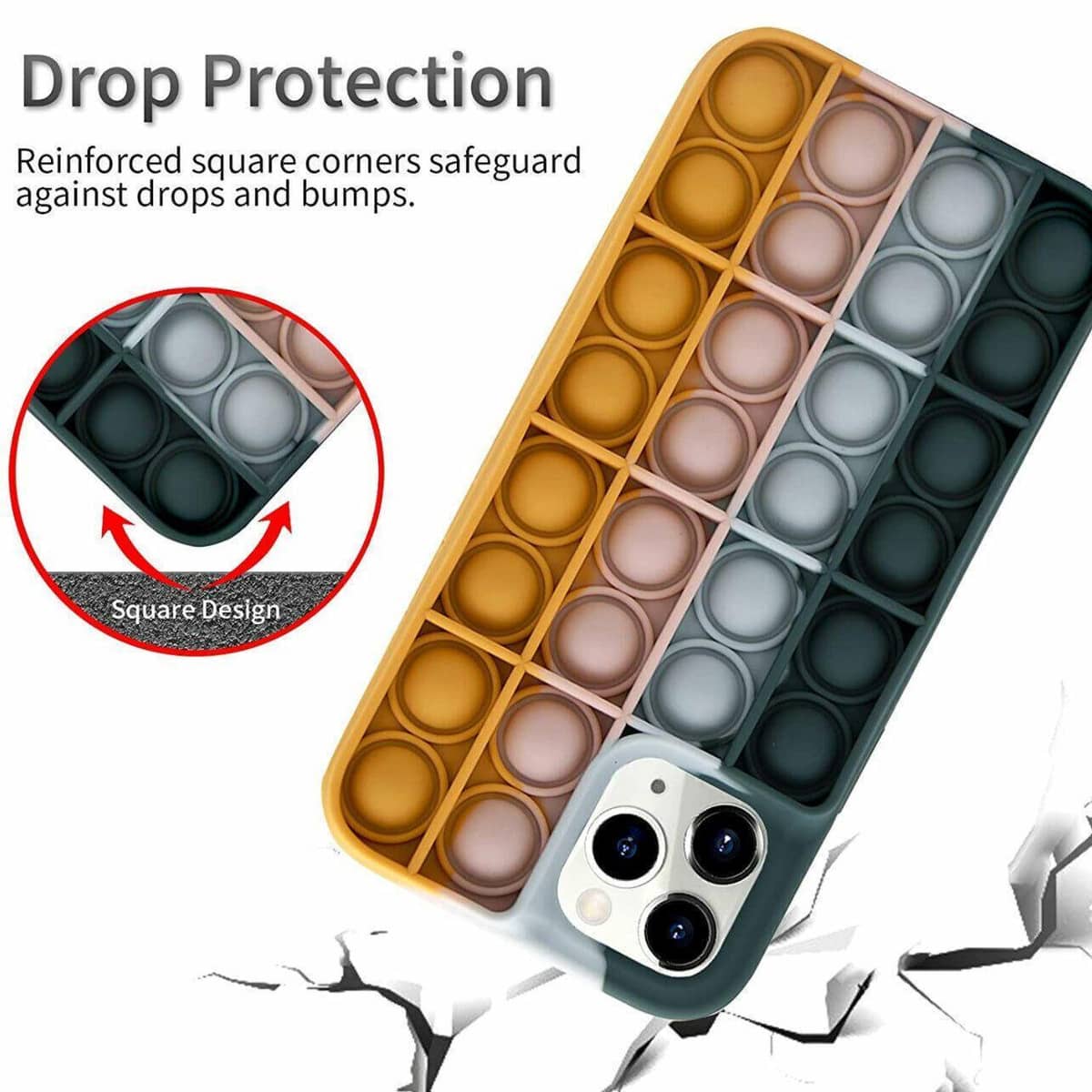 Push Bubble Silicone Phone Case for iPhone 7 Plus and 8 Plus - Rainbow - view 4