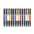 Push Button Ballpoint Pens with Rubber Grip, Pack of 15 (Black, Blue and Red Ink) - view 2