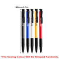 Push Button Ballpoint Pens with Rubber Grip, Pack of 15 (Black, Blue and Red Ink) - view 3