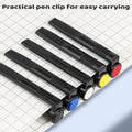 Push Button Ballpoint Pens with Rubber Grip, Pack of 15 (Black, Blue and Red Ink) - view 4