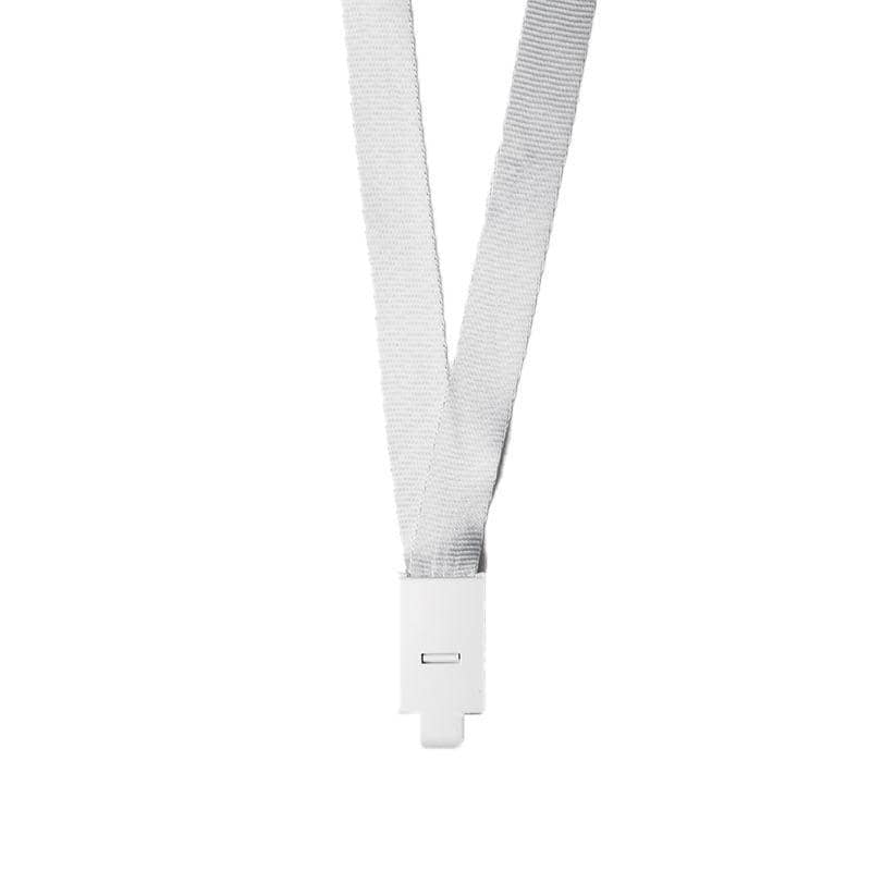 PVC Badge Card Holder with Lanyard Strap - Grey and White, Pack of 20