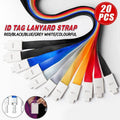 PVC Badge Card Holder with Lanyard Strap - Grey and White, Pack of 20 - view 2