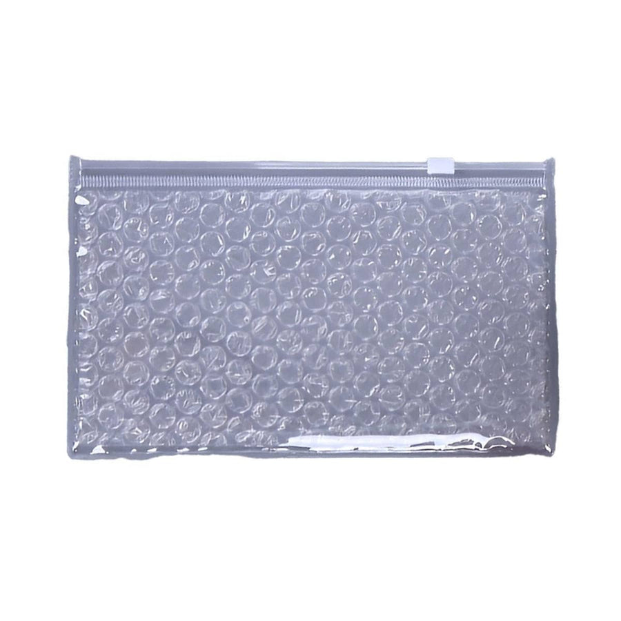 PVC Bubble Zipper Bags for Cosmetics and Travel, Pack of 10 - Clear
