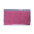 PVC Bubble Zipper Bags for Cosmetics and Travel, Pack of 10 - Rose Red