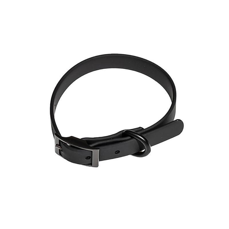 PVC Dog Collar, Waterproof Adjustable - Small (37.6 cm), Black