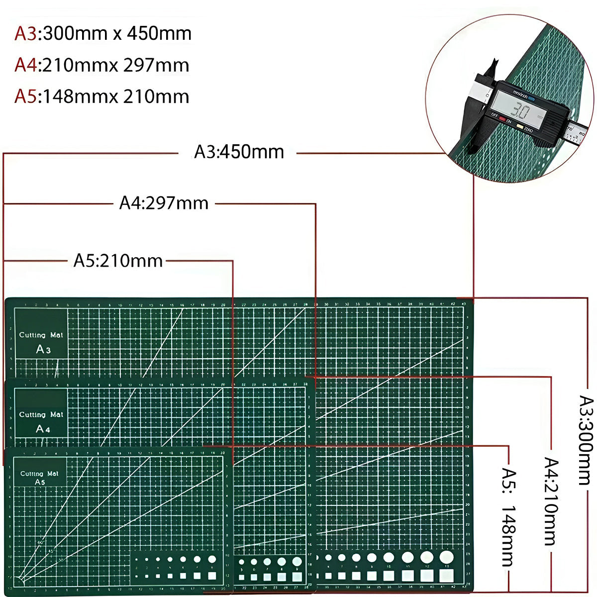PVC Self Healing Cutting Mat for Craft - A5 - view 4