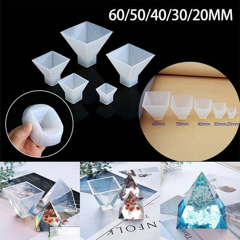 Pyramid Silicone Resin Mould for Jewellery Making - 60 x 60 x 60 mm - view 2