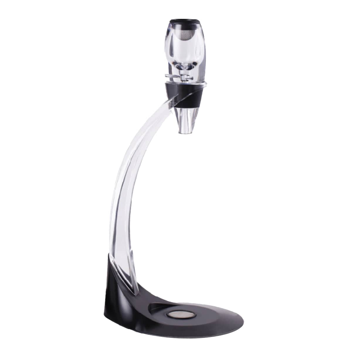 Quick Aeration Wine Decanter, 33 cm, Clear Plastic and Steel Mesh - view 2